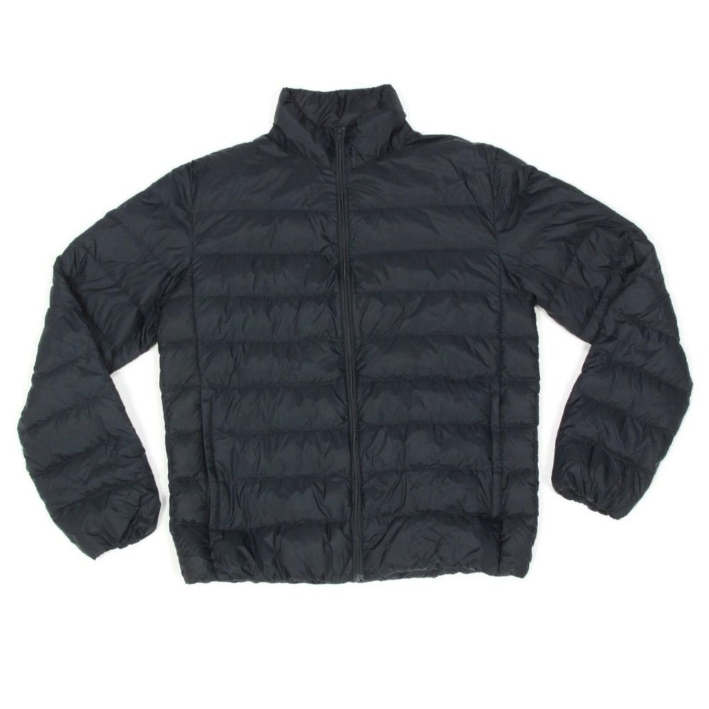 Muji Dark Blue Down Quilted Puffer Jacket Lighweight Men's size M - 917